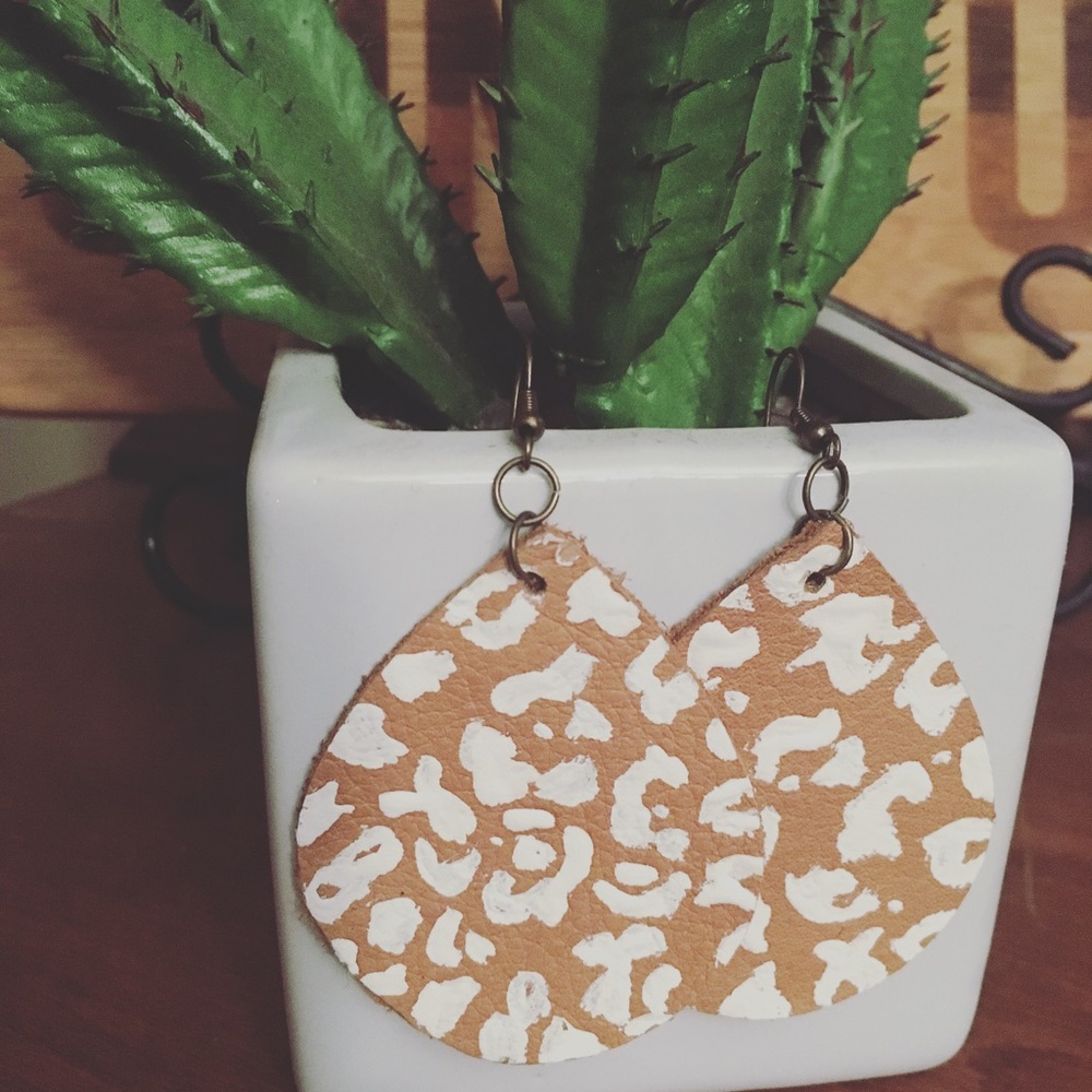 Cowhide earrings